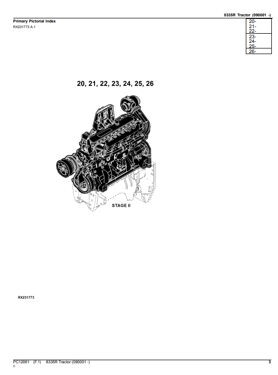 John Deere 8335R Tractor Parts Catalog - Image 3
