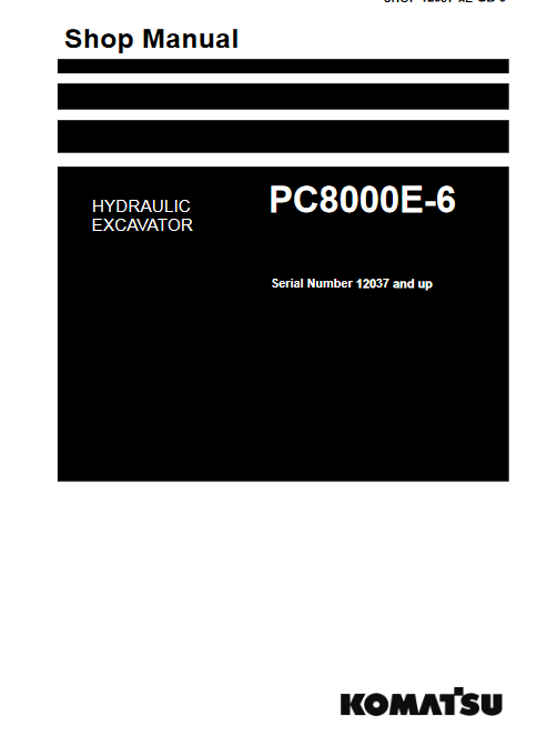 Komatsu PC8000E-6 Mining Shovel Workshop Repair Manual - Image 2