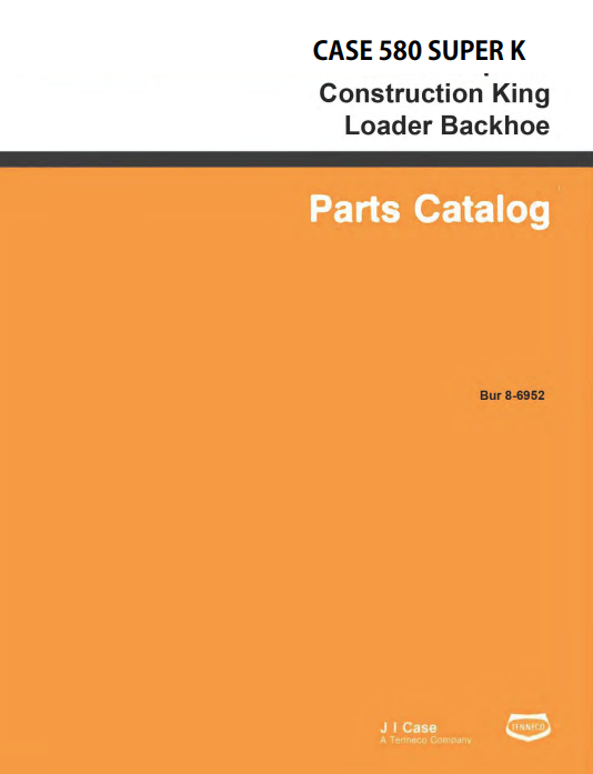 Case 580 super K Backhoe Loader Parts Catalog - Image 2