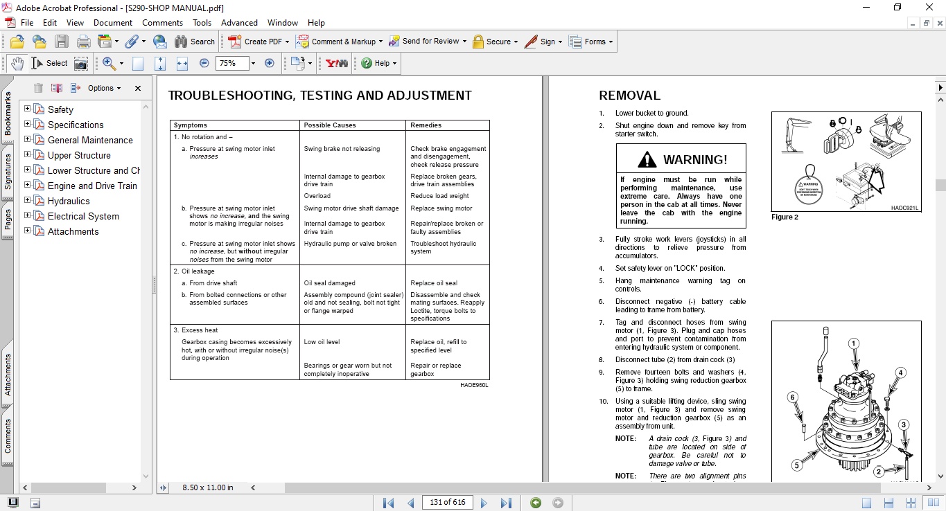 Daewoo Solar 290LC-V Excavator Workshop Manual - Image 5