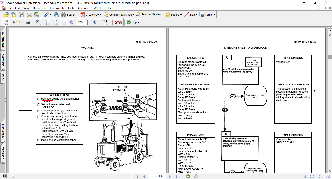 Drexel R60SL-DC Forklift Technical and Maintenance Manual - Image 4