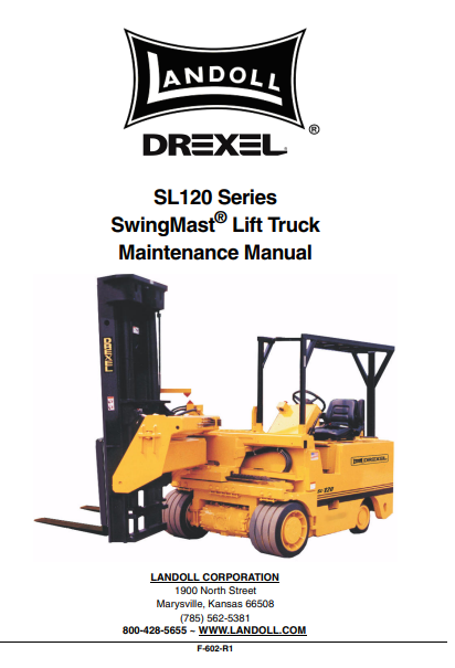 Drexel SL120 Series Forklift Maintenance Manual - Image 2