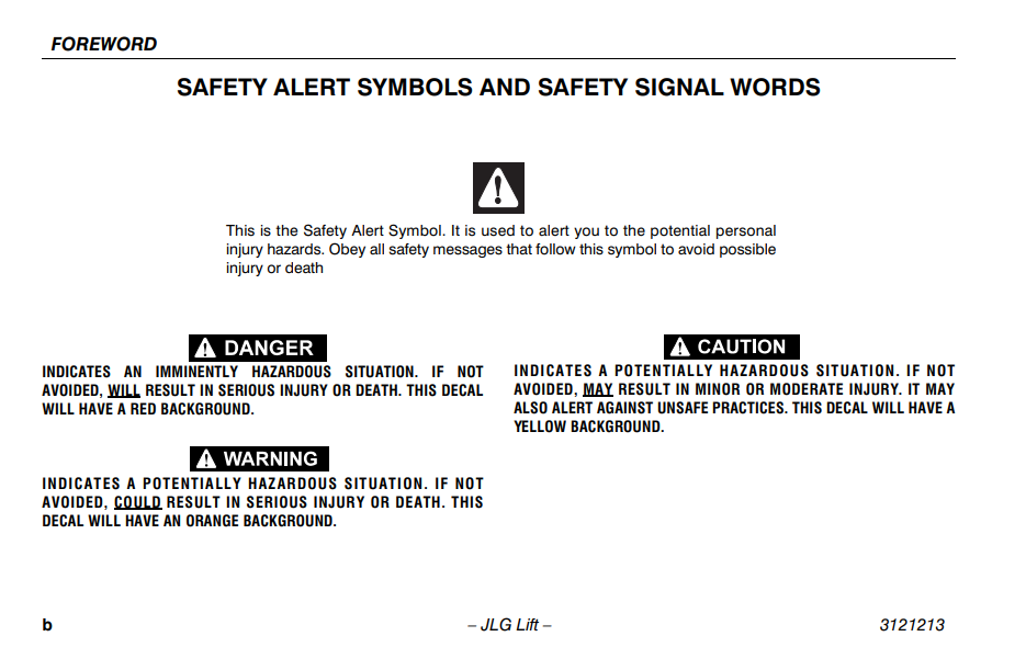 JLG 150HAX Articulating Boom Lift Operators Manual - Image 4