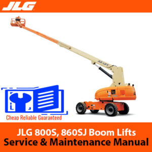 Manual detailing service and maintenance for JLG 800S and 860SJ telescopic boom lifts