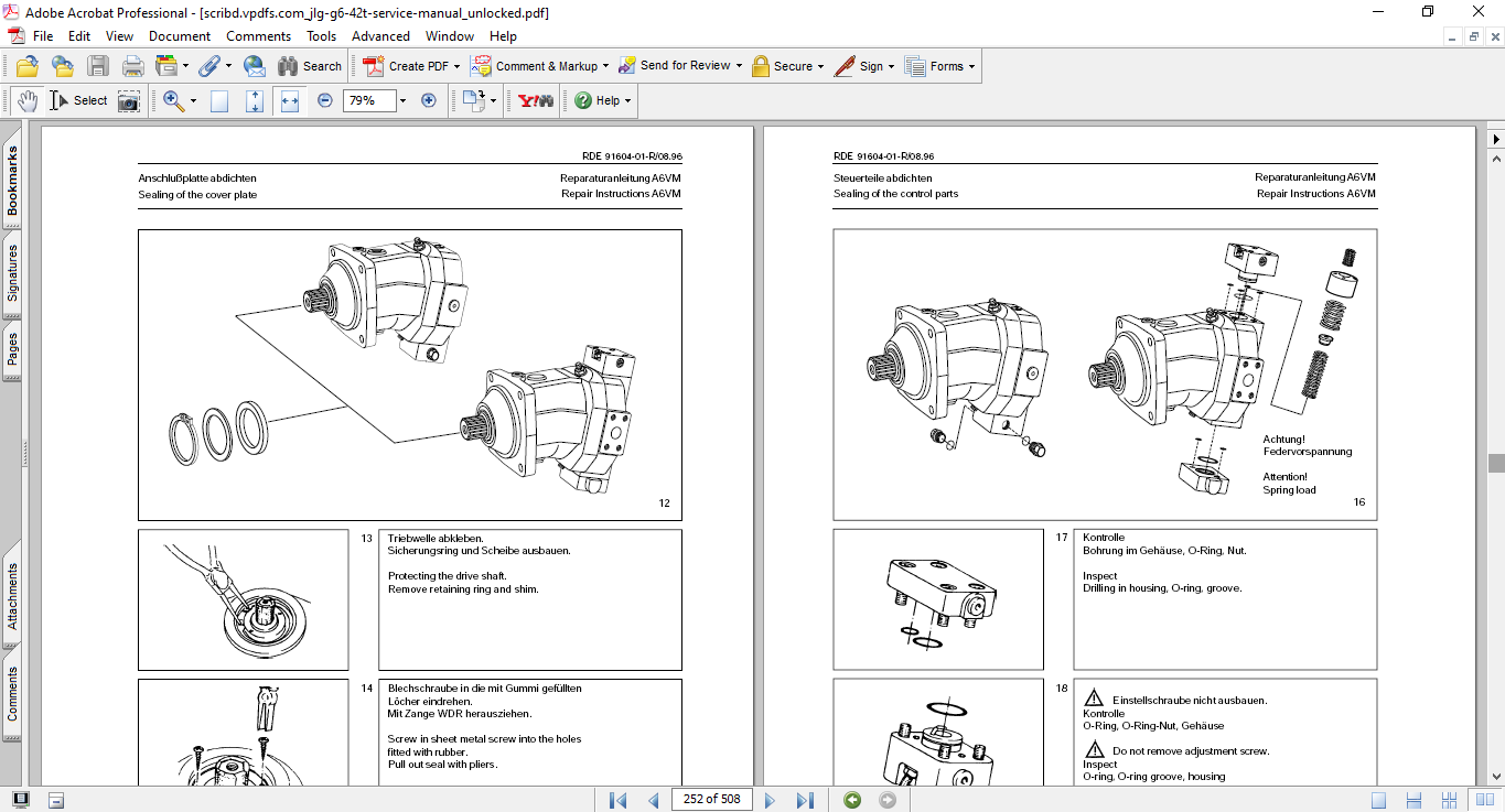 JLG G6-42P Articulating Boom Lift Service Repair Manual - Image 4