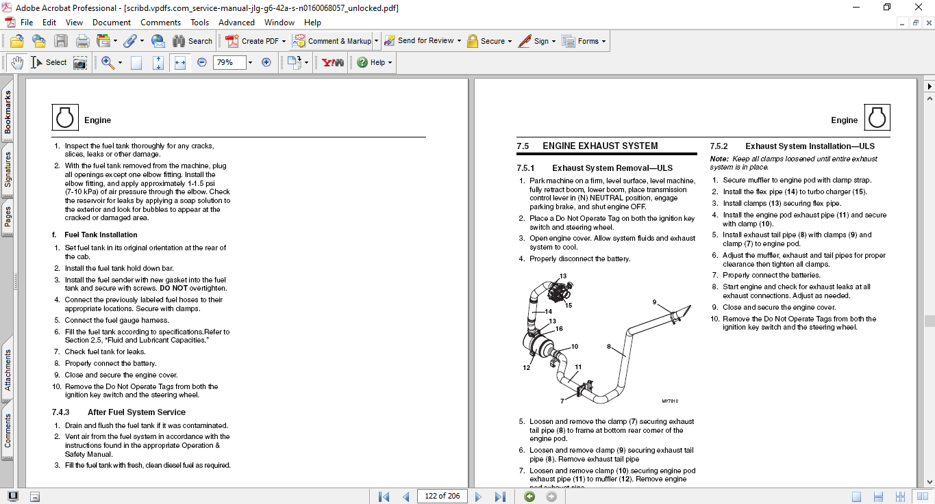 JLG G6-42A, JLG G9-43A, JLG G10-4A Telehandler Service Repair Manual - Image 3