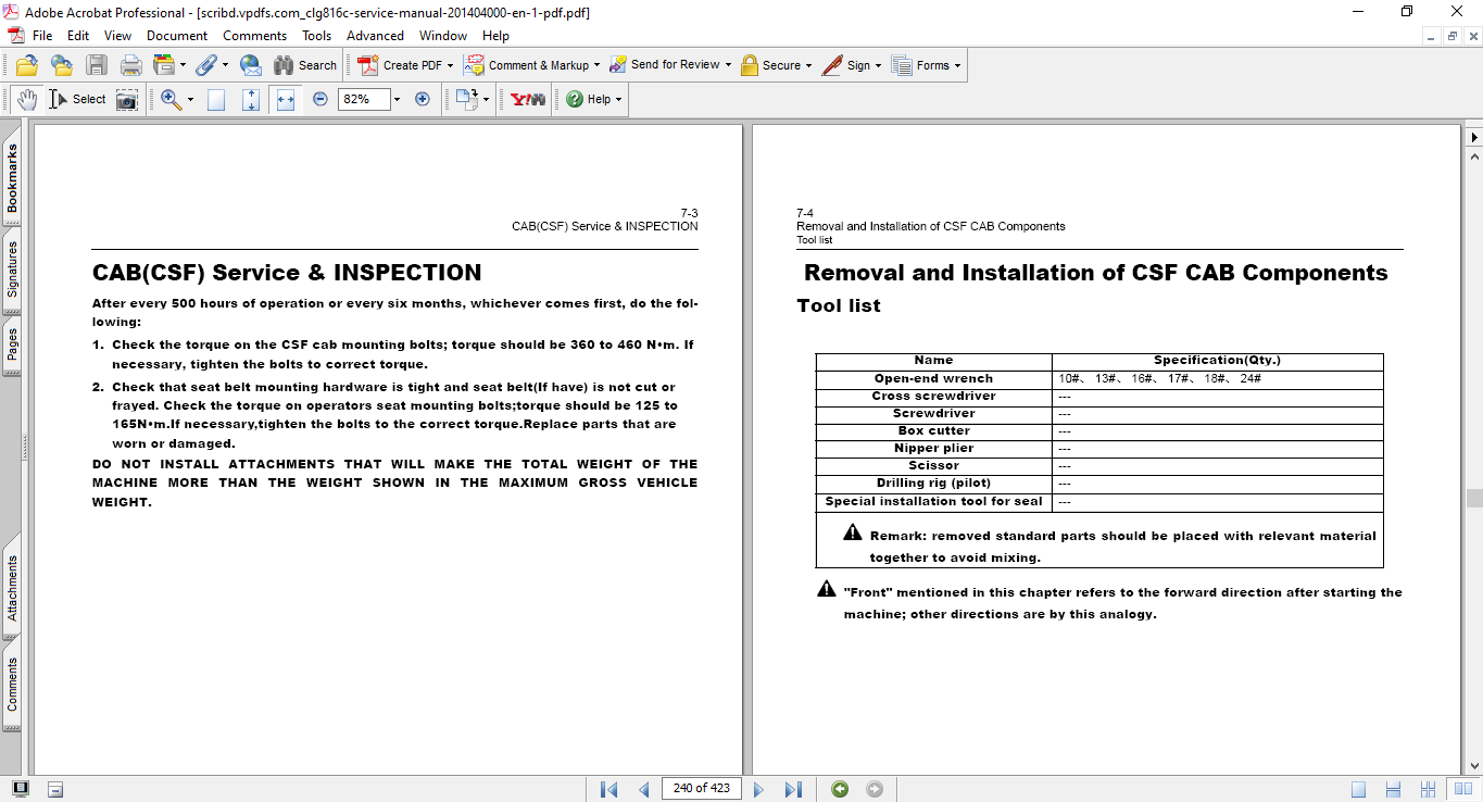 Liugong CLG816C Wheel Loader Service Repair Manual - Image 4