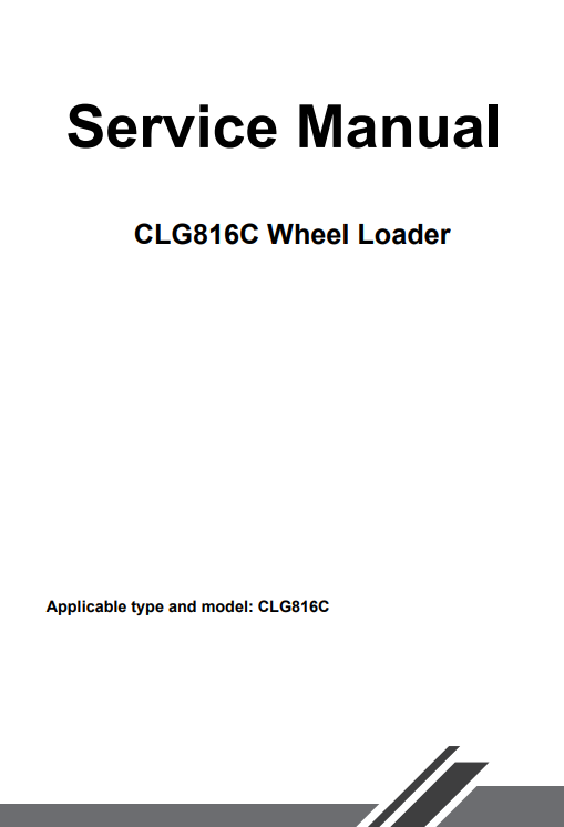 Liugong CLG816C Wheel Loader Service Repair Manual - Image 2