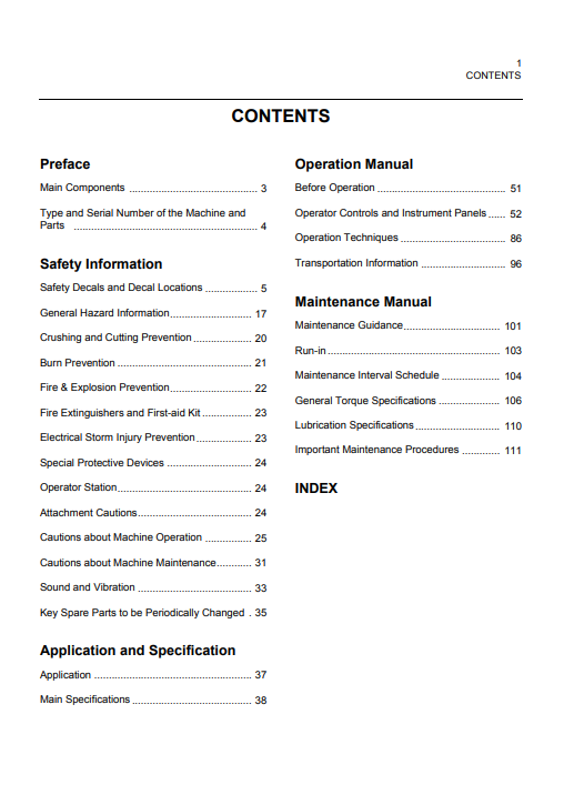 Liugong CLG920D, Liugong CLG922D Excavators Operation & Maintenance Manual - Image 3