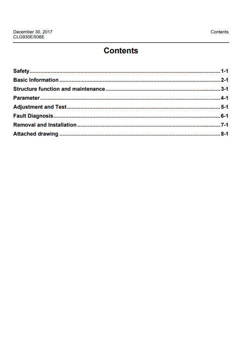 Liugong CLG930E, Liugong CLG936E Excavators Service Repair Manual - Image 3