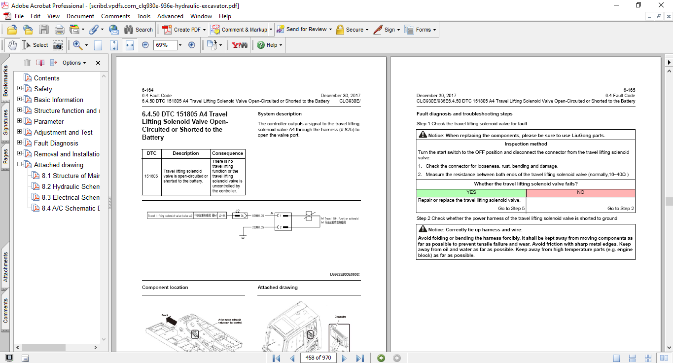 Liugong CLG930E, Liugong CLG936E Excavators Service Repair Manual - Image 5