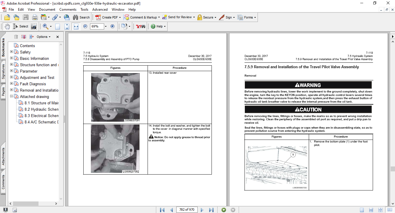 Liugong CLG930E, Liugong CLG936E Excavators Service Repair Manual - Image 6