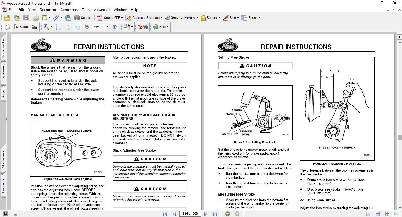 Mack Air Brakes System Service Repair Manual - Image 4