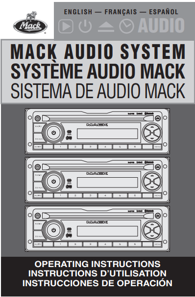Mack Truck Audio System Operating Instructions Manual - Image 2