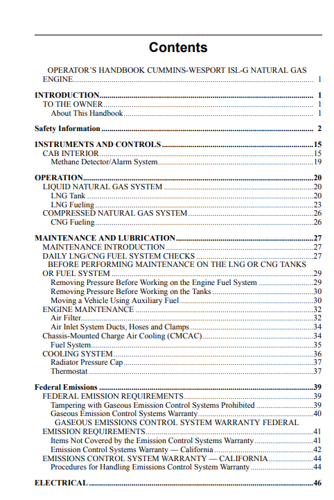 Mack Natural Gas (LEU, MRU) Operator's Manual - Image 5