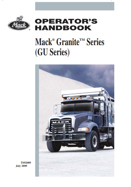 Mack Truck 2009 GU Series Operator's Manual - Image 2
