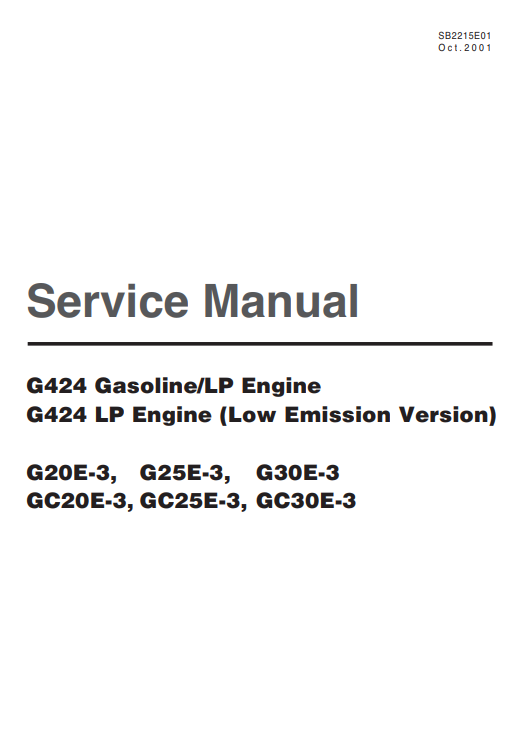 Doosan G424 Gasoline Engine Service Repair Manual - Image 2