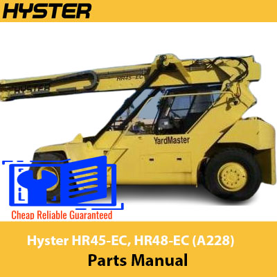 Hyster HR45-EC and HR48-EC Forklift Parts Manual, showcasing essential parts and maintenance information