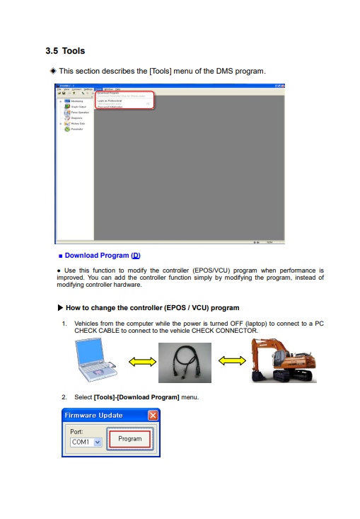 Doosan Excavator & WheelLoader Monitoring Program User’s Guide - Image 3