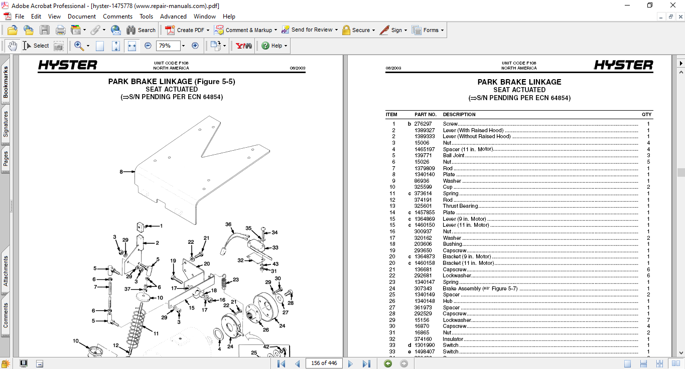 Hyster E45XM2, Hyster E50XM2, Hyster E55XM2, Hyster E60XM2, Hyster E65XM2 (F108) Forklift Parts Manual - Image 4