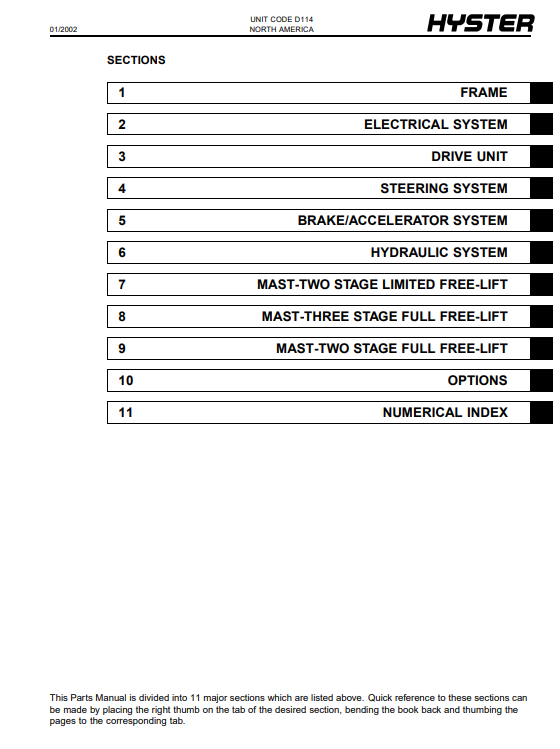 Hyster E25XM2, Hyster E30XM2, Hyster E35XM2, E40XMS2 (D114) Forklift Parts Manual - Image 3