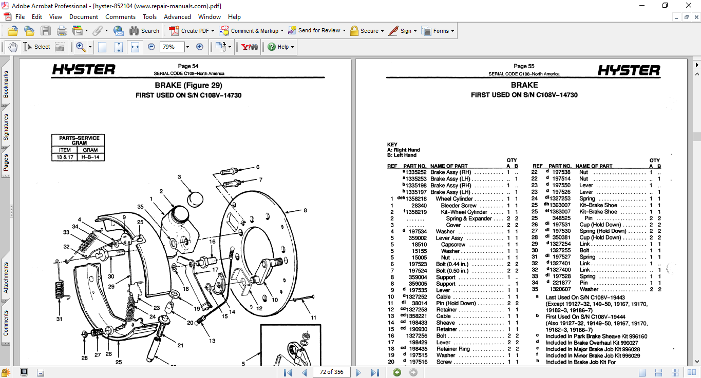 Hyster E40XL, Hyster E50XL, Hyster E55XL, Hyster E60XL (C108) Forklift Parts Manual - Image 4