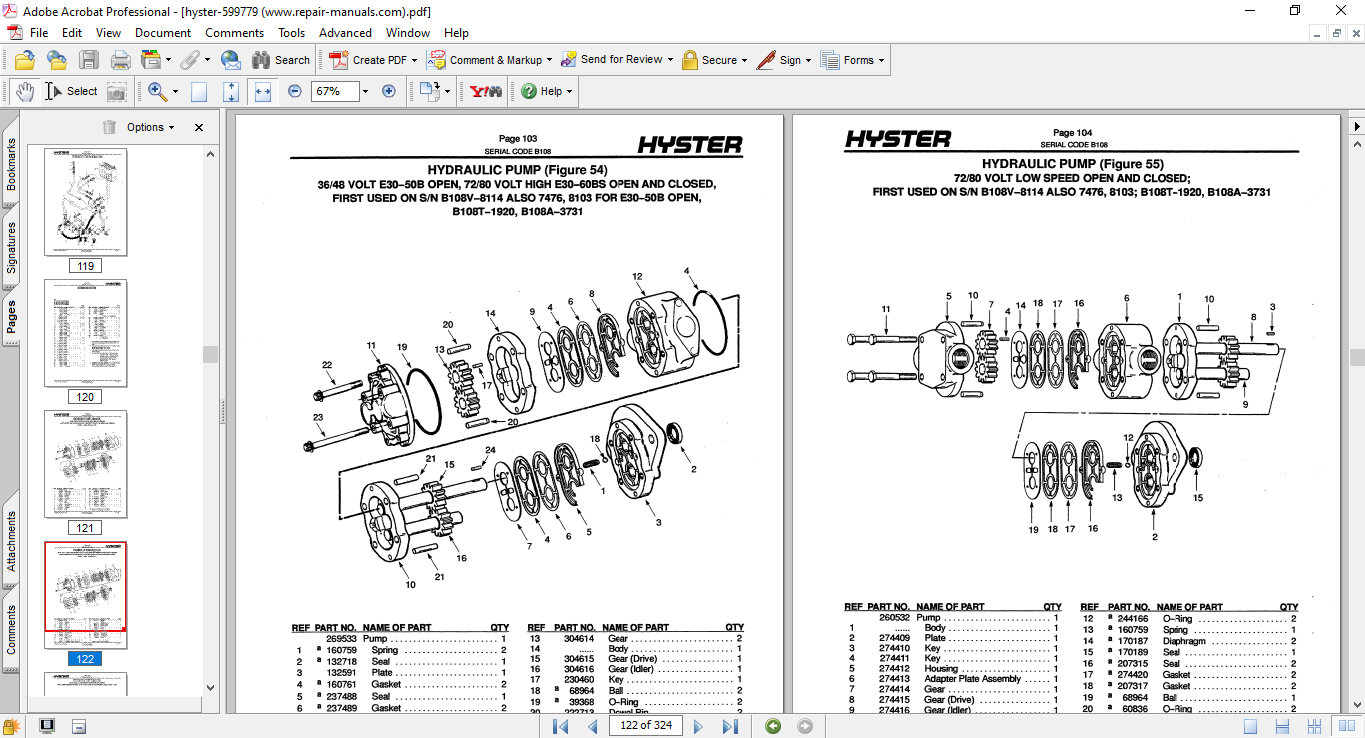 Hyster E30, Hyster E40, Hyster E50B, Hyster E60BS (B108) Forklift Parts Manual - Image 4