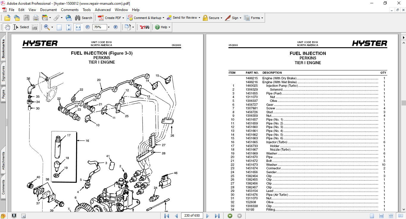 Hyster H300HD, Hyster H330HD, Hyster H360HD, Hyster H360HDEC (E019) Forklift Parts Manual - Image 4