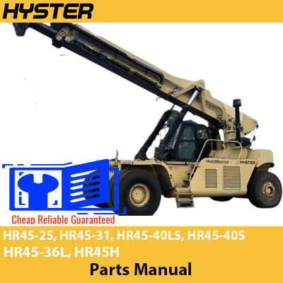 Hyster HR45 series forklift parts manual covering models HR45-25, HR45-31, HR45-40LS, HR45-40S, HR45-36L, HR45H