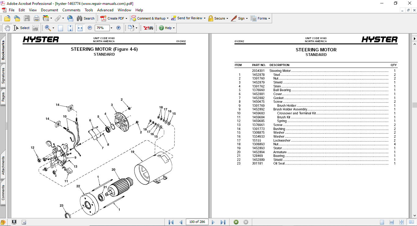 Hyster J30XMT2, Hyster J35XMT2, Hyster J40XMT2 (H160) Forklift Parts Manual - Image 4