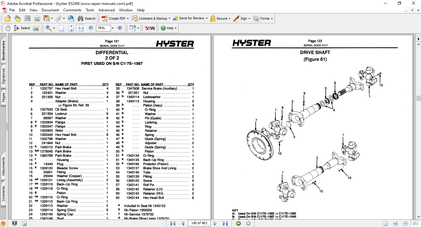 Hyster H800, Hyster H880, Hyster H970C, Hyster H1050CH (C117) Parts Manual - Image 4