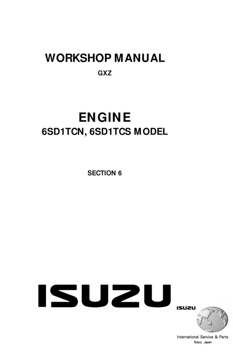 Isuzu 6SD1TCN, Isuzu 6SD1TCS Engines Workshop Repair Manual - Image 2