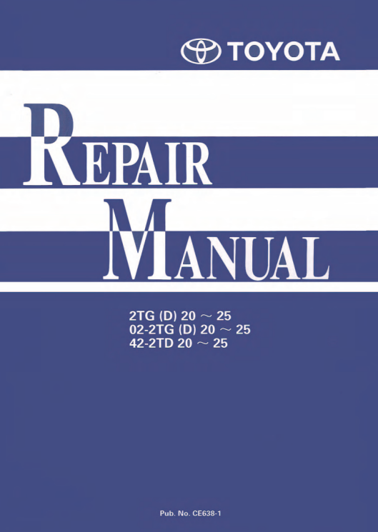 Toyota 2TG20-25, 2-2TG20-25, 42-2TD20-25 Material Handling vehicles Service Repair Manual - Image 2