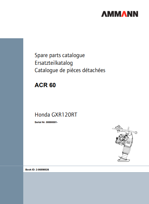 AMMANN ACR60 Tamping Rammer Spare Parts Manual - Image 2