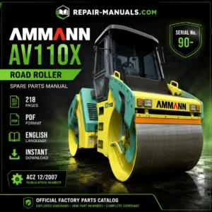 AMMANN AV110X Road Roller Spare Parts Manual PDF Download for Serial No. 90 with Illustrated OEM Parts Catalog
