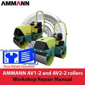 Workshop repair manual for AMMANN AV1-2 and AV2-2 rollers, detailing maintenance and repair procedures