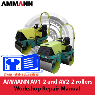 Workshop repair manual for AMMANN AV1-2 and AV2-2 rollers, detailing maintenance and repair procedures