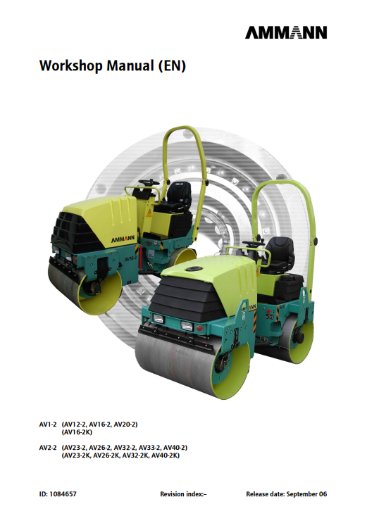 AMMANN AV1-2 and AMMANN AV2-2 rollers Workshop Repair Manual - Image 2