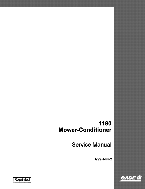Case 1190 Mower Conditioner Service Repair Manual - Image 2
