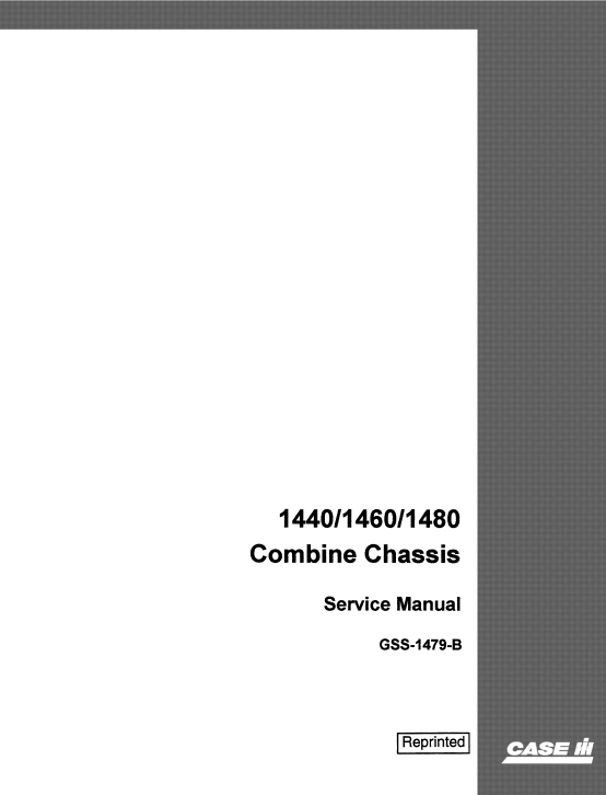 Case 1440, Case 1460, Case 1480 Combine Chassis Service Repair Manual - Image 2