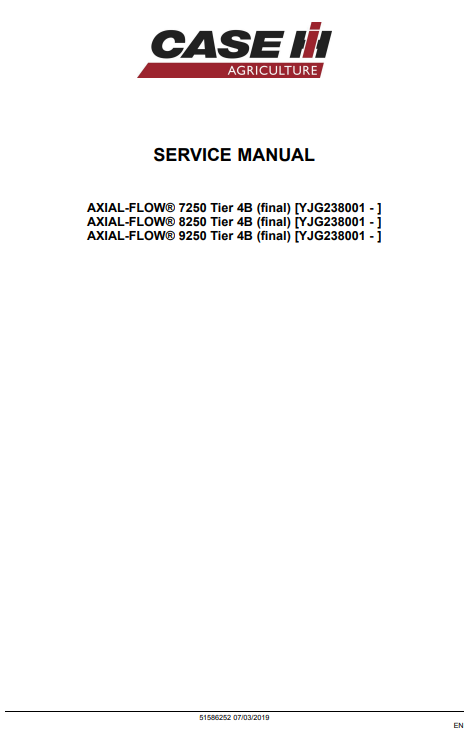 Case Axial Flow 7250, Case Axial Flow 8250, Case Axial Flow 9250 Service Repair Manual - Image 3