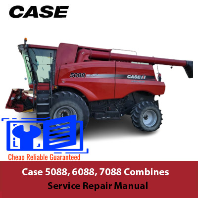 Service repair manual for Case 5088, 6088, and 7088 models, detailing maintenance and troubleshooting procedures