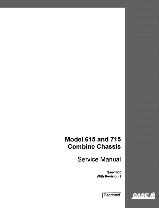 Case 615, Case 715 Combine Chassis Service Repair Manual - Image 2