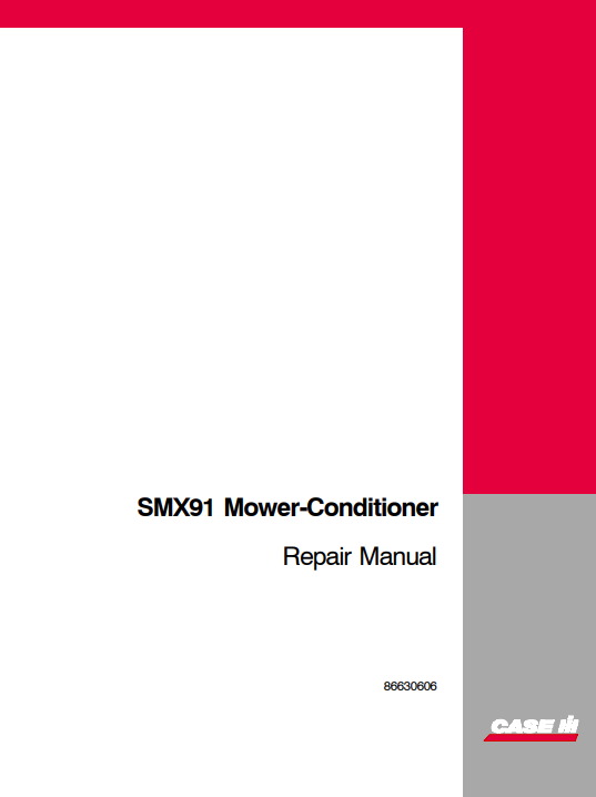 Case SMX91 Mower-Conditioner Service Repair Manual - Image 2