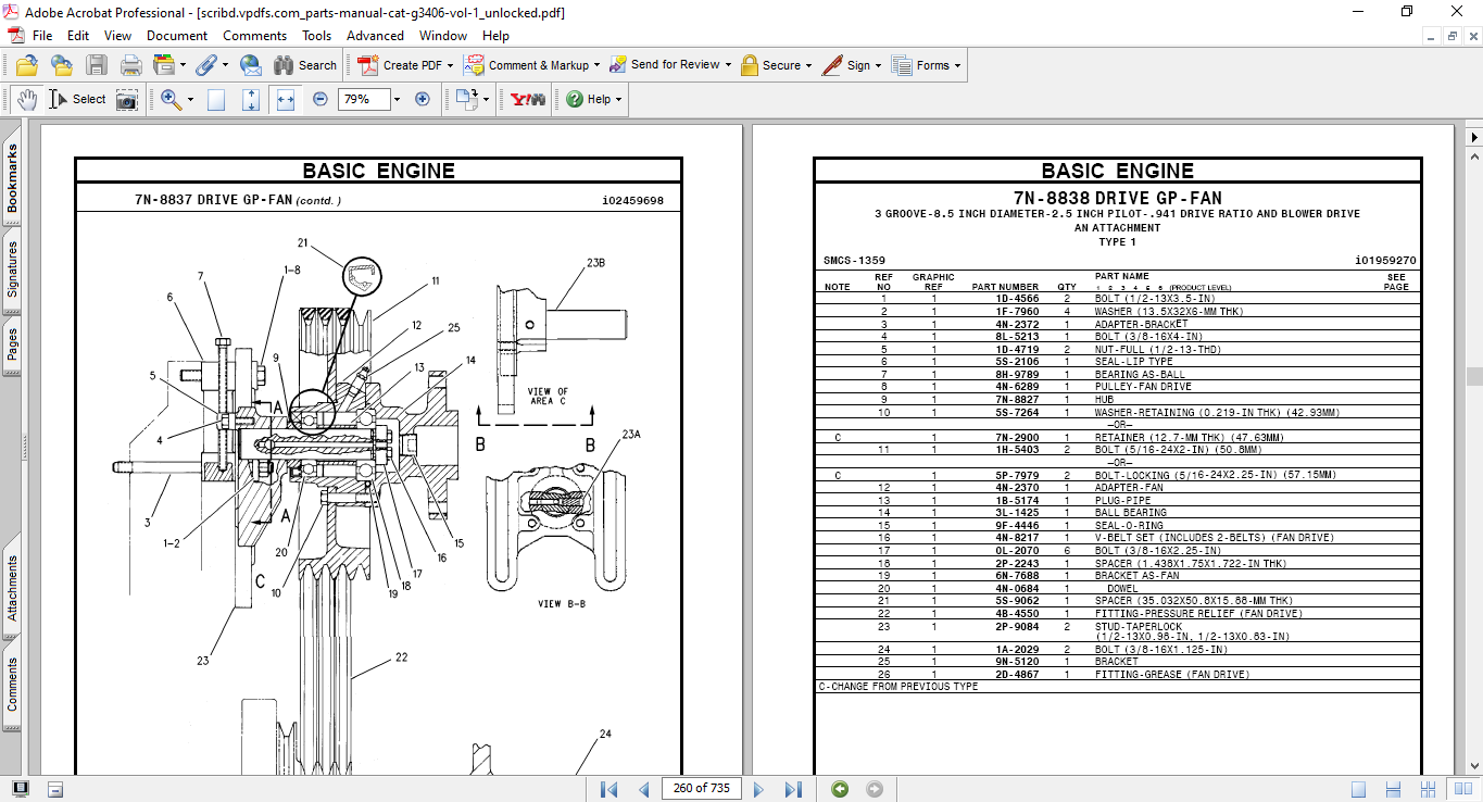 Caterpillar G3406 Industrial Engine Natural Gas Parts Manual - Image 3