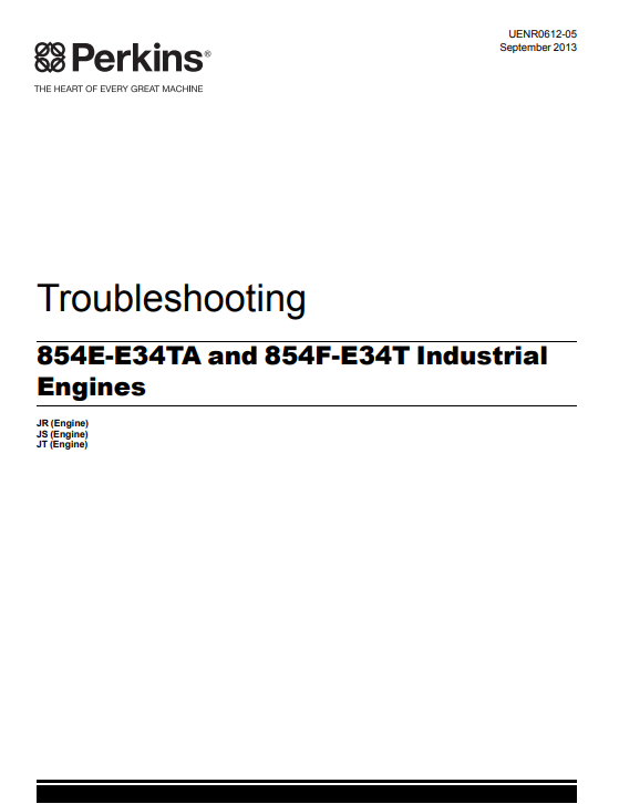 Perkins 854E-E34TA , Perkins 854F-E34T Industrial Engines Troubleshooting Manual - Image 2