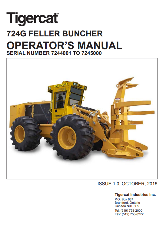 tigercat operator manual