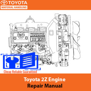 Toyota 2Z Engine Repair Manual cover featuring detailed diagrams and instructions for engine maintenance and repair