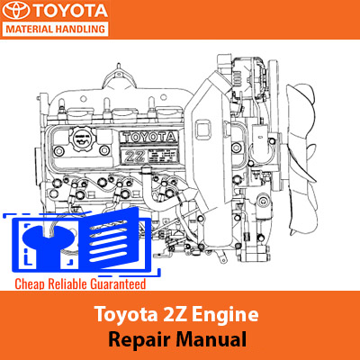 Toyota 2Z Engine Repair Manual cover featuring detailed diagrams and instructions for engine maintenance and repair