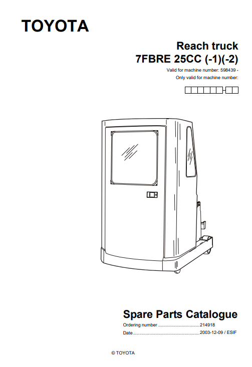 toyota 7fbcu25 parts manual